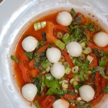 mozarella tomaat paprika soep