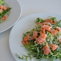 spaghetti courgetti zalm