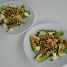 gegrilde courgette met geitenkaas