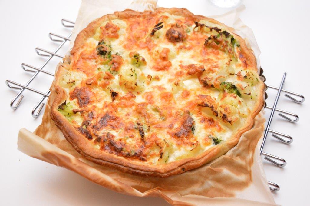 quiche bloemkool broccoli pancetta