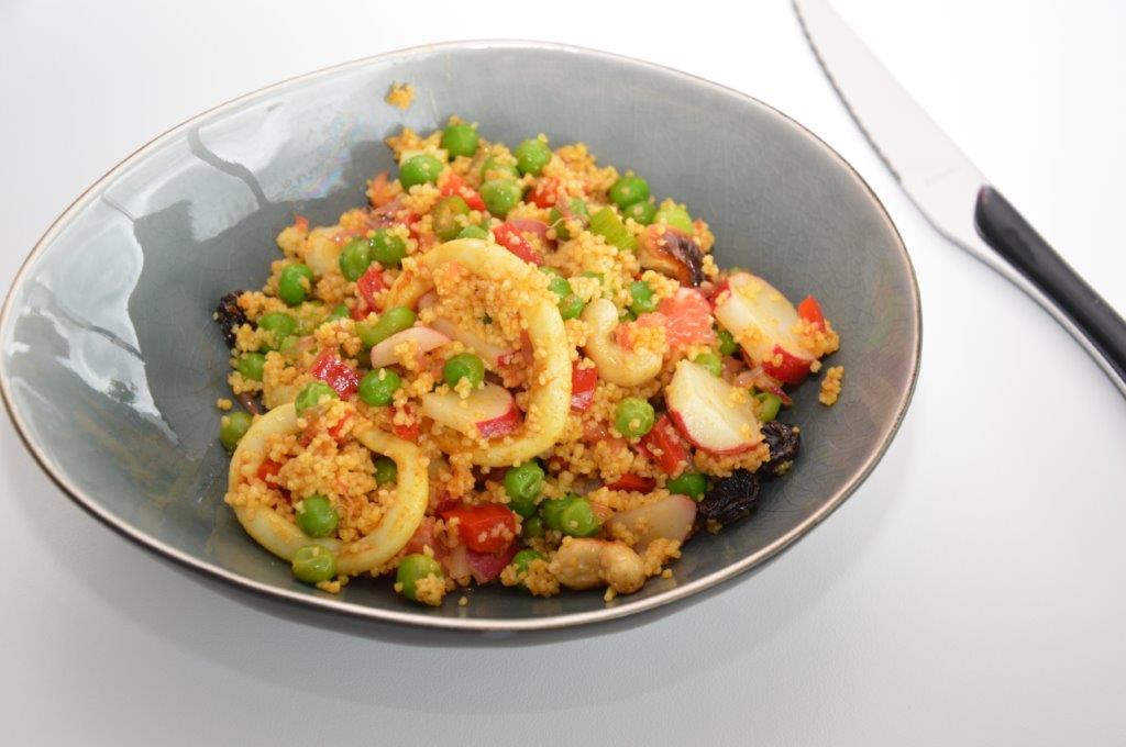 couscous met inktvis